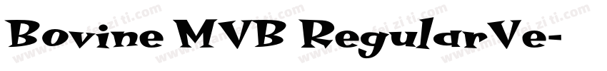 Bovine MVB RegularVe字体转换